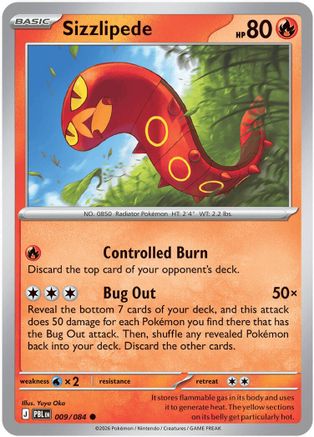 Sizzlipede (009) [ME05 Pitch Black] Reverse Holofoil - Common