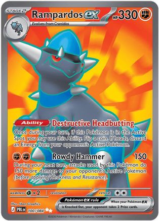 Rampardos ex (100/084) [ME05 Pitch Black] Holofoil - Ultra Rare