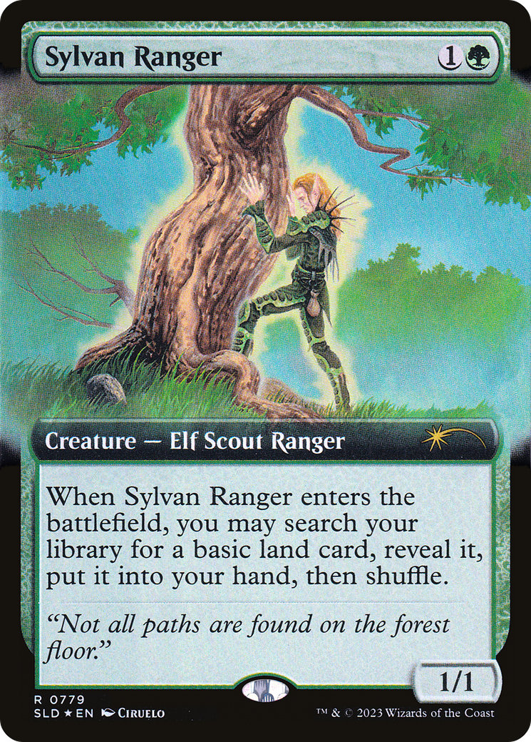 Sylvan Ranger (Extended Art) (SLD-779) [Secret Lair Drop] Foil