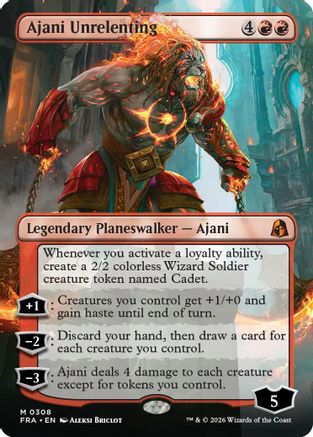 Ajani Unrelenting (Borderless) (FRA-308) [Reality Fracture]