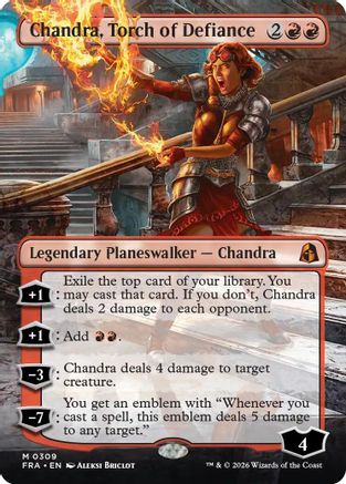 Chandra, Torch of Defiance (Borderless) (FRA-309) [Reality Fracture]