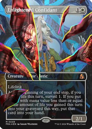 Enlightened Confidant (Borderless) (Facet Foil) (FRA-449) [Reality Fracture] Foil