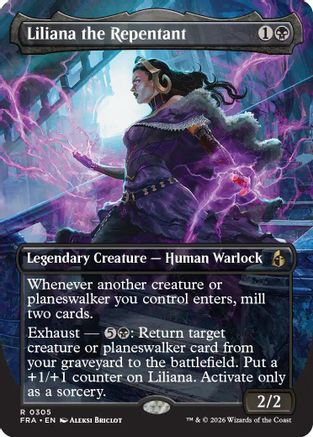 Liliana the Repentant (Borderless) (FRA-305) [Reality Fracture] Foil