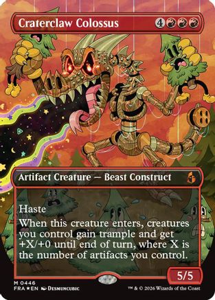 Craterclaw Colossus (Borderless) (FRA-446) [Reality Fracture] Foil