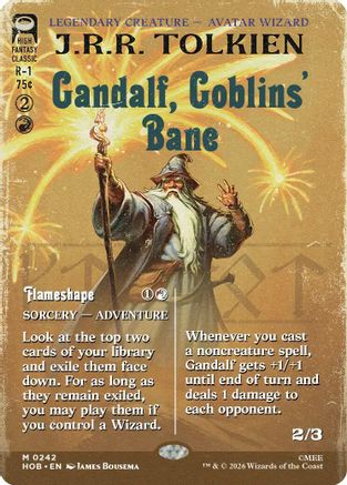 Gandalf, Goblins' Bane (Borderless) (HOB-242) [The Hobbit] Foil