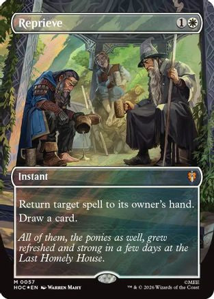 Reprieve (Borderless) (Surge Foil) (HOC-057) [The Hobbit: Eternal-Legal] Foil