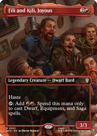 Fili and Kili, Joyous (Borderless) (HOC-001) [The Hobbit: Eternal-Legal]