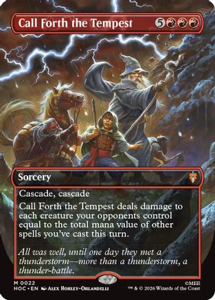 Call Forth the Tempest (Borderless) (HOC-022) [The Hobbit: Eternal-Legal] Foil