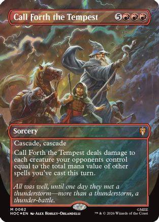 Call Forth the Tempest (Borderless) (Surge Foil) (HOC-062) [The Hobbit: Eternal-Legal] Foil