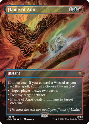 Flame of Anor (Borderless) (Surge Foil) (HOC-071) [The Hobbit: Eternal-Legal] Foil