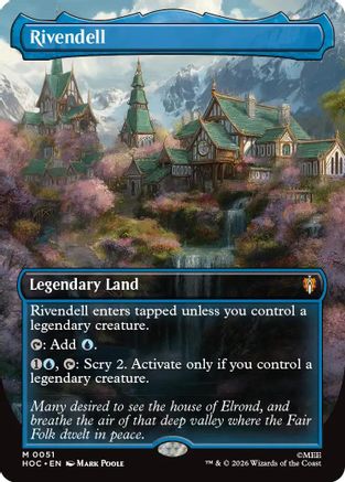 Rivendell (Borderless) (HOC-051) [The Hobbit: Eternal-Legal] Foil