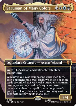 Saruman of Many Colors (Borderless) (HOC-035) [The Hobbit: Eternal-Legal] Foil