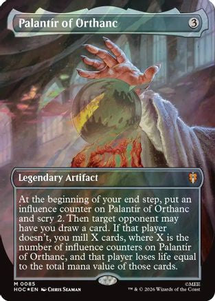 Palantir of Orthanc (Borderless) (Surge Foil) (HOC-085) [The Hobbit: Eternal-Legal] Foil