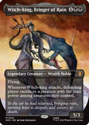 Witch-king, Bringer of Ruin (Borderless) (HOC-021) [The Hobbit]