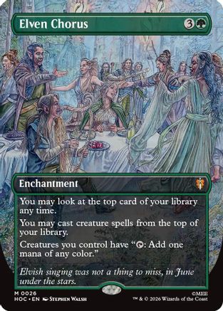 Elven Chorus (Borderless) (HOC-026) [The Hobbit: Eternal-Legal] Foil