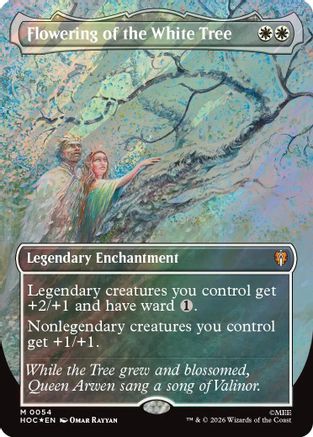 Flowering of the White Tree (Borderless) (Surge Foil) (HOC-054) [The Hobbit: Eternal-Legal] Foil