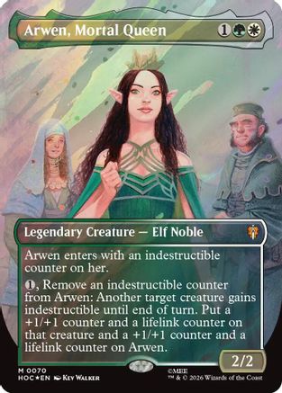 Arwen, Mortal Queen (Borderless) (Surge Foil) (HOC-070) [The Hobbit: Eternal-Legal] Foil