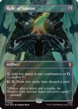 Relic of Sauron (Borderless) (Surge Foil) (HOC-086) [The Hobbit: Eternal-Legal] Foil