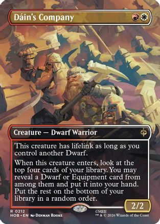 Dain's Company (Borderless) (HOB-212) [The Hobbit] Foil