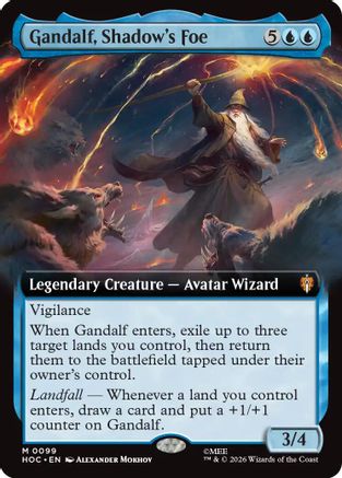 Gandalf, Shadow's Foe (Extended Art) (HOC-099) [The Hobbit: Eternal-Legal] Foil