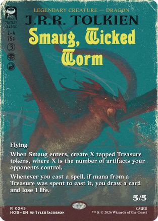 Smaug, Wicked Worm (Borderless) (HOB-245) [The Hobbit] Foil