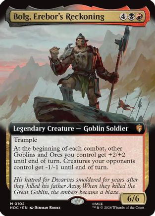 Bolg, Erebor's Reckoning (Extended Art) (HOC-102) [The Hobbit: Eternal-Legal] Foil
