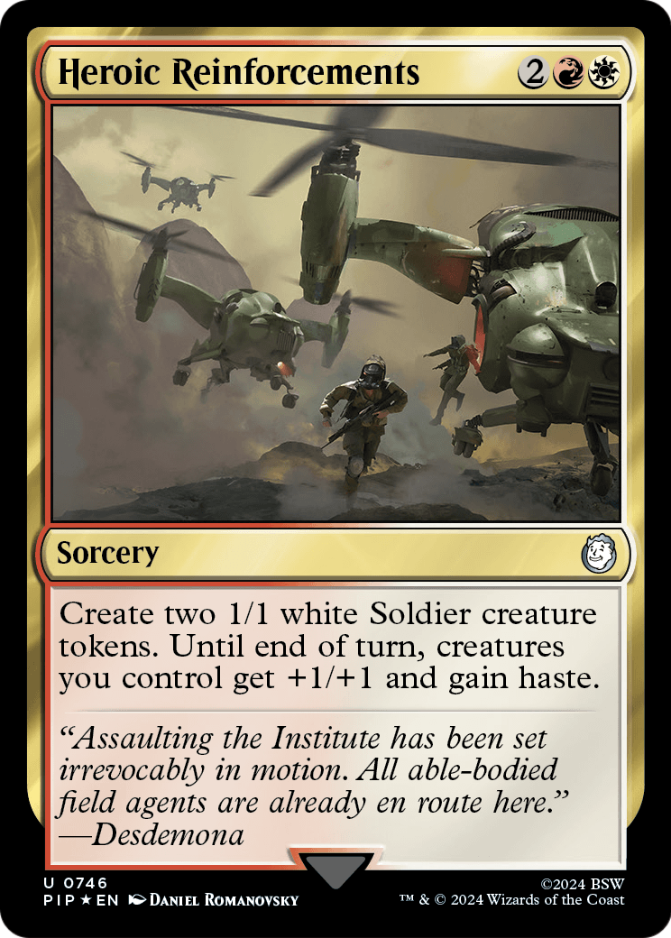 Heroic Reinforcements (Surge Foil) (PIP-746) [Fallout] Foil