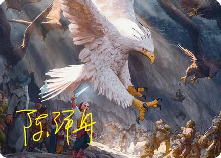 The Eagles Are Coming! Art Card (Gold-Stamped Signature) (ASHOB-003) [Art Series: The Hobbit]