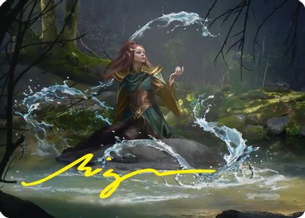 Mirkwood Meditator Art Card (Gold-Stamped Signature) (ASHOB-010) [Art Series: The Hobbit]