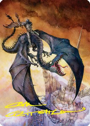 Witch-king, Bringer of Ruin Art Card (Gold-Stamped Signature) (ASHOB-032) [Art Series: The Hobbit]
