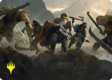 Struggle of Howling Steel Art Card (Gold-Stamped) (ASHOB-051) [Art Series: The Hobbit]