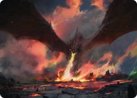 Smaug, the Great Calamity Art Card (ASHOB-017) [Art Series: The Hobbit]