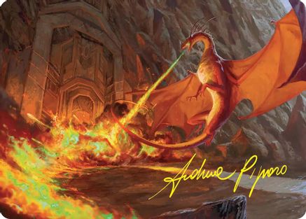 Smaug's Fury Art Card (Gold-Stamped Signature) (ASHOB-018) [Art Series: The Hobbit]