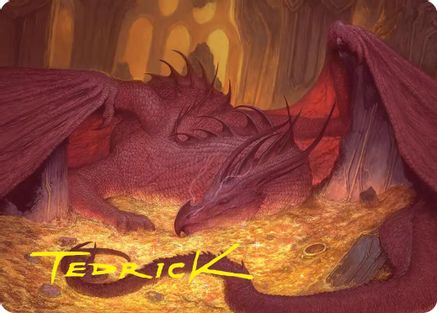 Smaug the Magnificent Art Card (Gold-Stamped Signature) (ASHOB-043) [Art Series: The Hobbit]