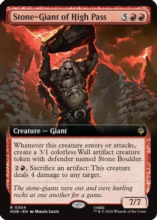 Stone-Giant of High Pass (Extended Art) (HOB-304) [The Hobbit] Foil