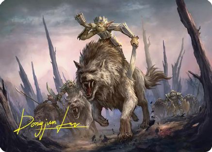 Signal the Onslaught Art Card (Gold-Stamped Signature) (ASHOB-052) [Art Series: The Hobbit]