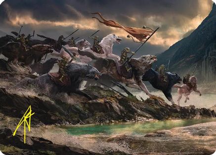 Tide of Fury and Disorder Art Card (Gold-Stamped Signature) (ASHOB-053) [Art Series: The Hobbit]
