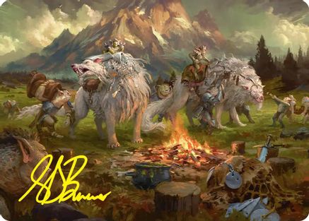 Mount Gundabad Mobilizes Art Card (Gold-Stamped Signature) (ASHOB-054) [Art Series: The Hobbit]