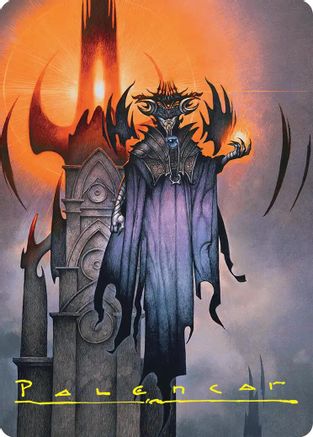 Sauron, the Lidless Eye Art Card (Gold-Stamped Signature) (ASHOB-036) [Art Series: The Hobbit]