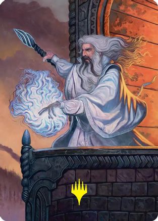 Saruman of Many Colors Art Card (Gold-Stamped) (ASHOB-035) [Art Series: The Hobbit]