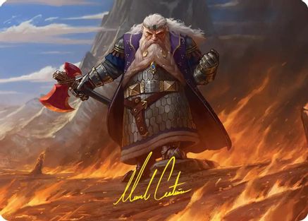 Dain of the Ancient Halls Art Card (Gold-Stamped Signature) (ASHOB-048) [Art Series: The Hobbit]