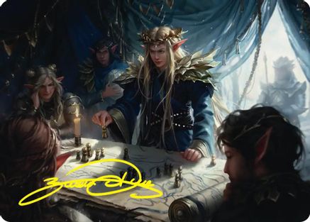Thranduil the Strategist Art Card (Gold-Stamped Signature) (ASHOB-049) [Art Series: The Hobbit]