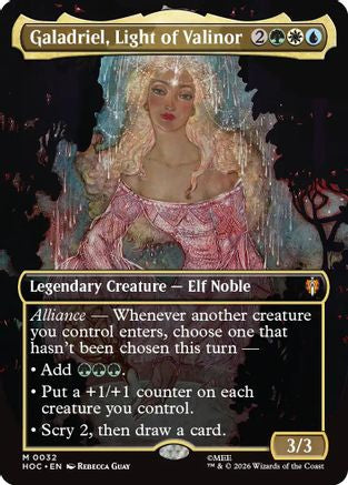 Galadriel, Light of Valinor (Borderless) (HOC-032) [The Hobbit: Eternal-Legal] Foil