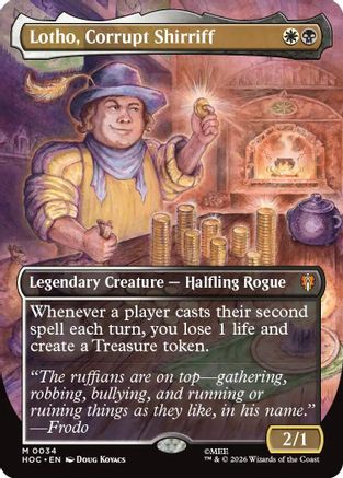 Lotho, Corrupt Shirriff (Borderless) (HOC-034) [The Hobbit: Eternal-Legal] Foil