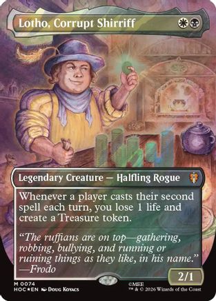 Lotho, Corrupt Shirriff (Borderless) (Surge Foil) (HOC-074) [The Hobbit: Eternal-Legal] Foil