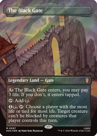 The Black Gate (Borderless) (Surge Foil) (HOC-087) [The Hobbit: Eternal-Legal] Foil