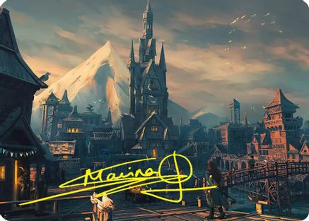 Lake-town Art Card (Gold-Stamped Signature) (ASHOB-024) [Art Series: The Hobbit]