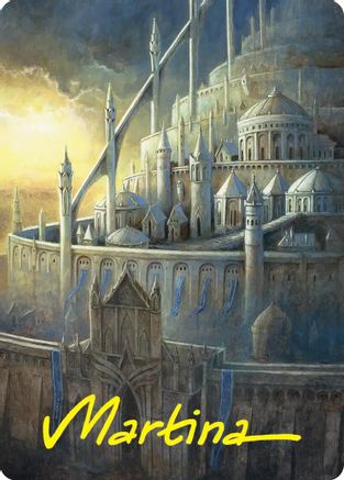 Minas Tirith Art Card (Gold-Stamped Signature) (ASHOB-038) [Art Series: The Hobbit]