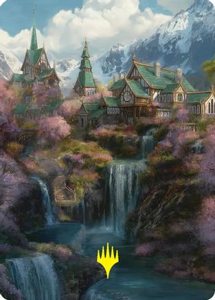 Rivendell Art Card (Gold-Stamped) (ASHOB-040) [Art Series: The Hobbit]