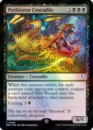 Perforator Crocodile (066) [Mystery Booster Commander Edition] Foil